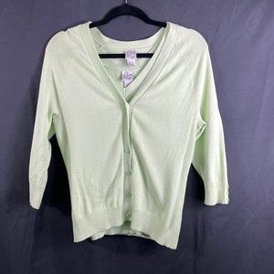 Fashion Bug Ladies Size Small Mint Green Tank and 3/4 sleeve cardigan set